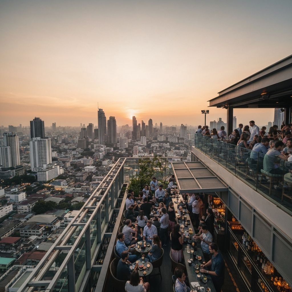 Lebua State Tower Rooftop - romantic proposal location in Thailand