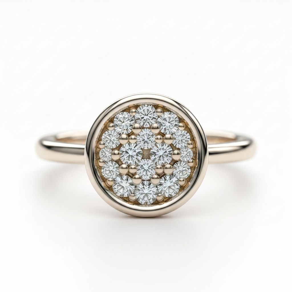 Bezel engagement ring setting