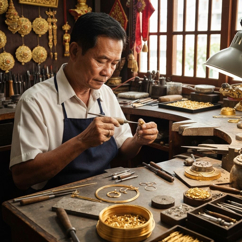 Jewelry craftsmanship in Thailand