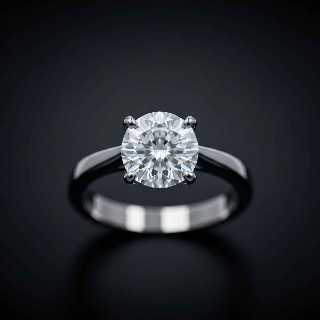 Lab-grown diamond engagement ring
